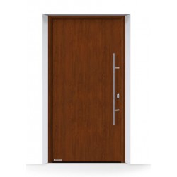 Porta THERMO65 acciaio-alluminio Decograin Dark Oak Hormann